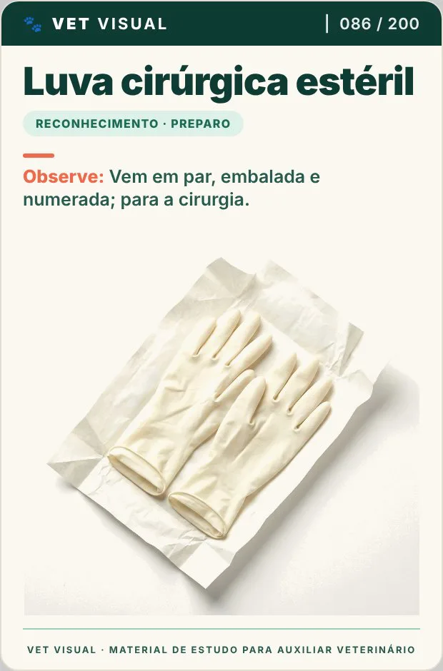 Card de reconhecimento: Luva cirúrgica estéril